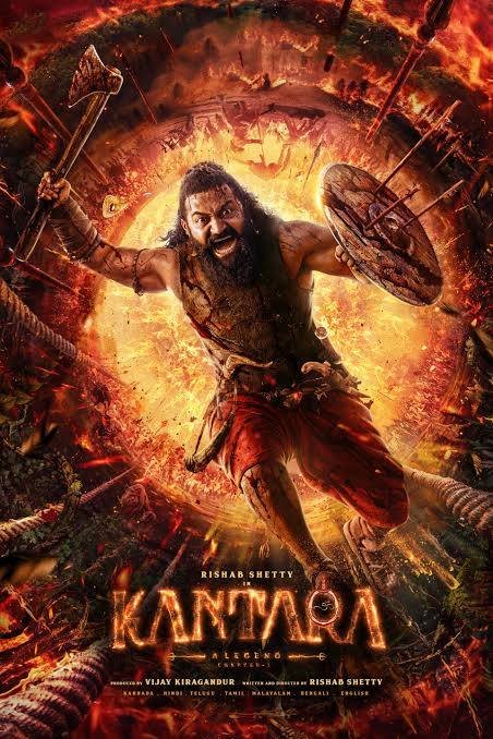 Kantara: A Legend – Chapter 1 (2025) is a mythological action drama directed by Rishab Shetty that expands the lore of the original Kantara with breathtaking visuals, powerful performances, and deep cultural roots. It has been widely praised for its ambition and box office success, grossing ₹850–900 crore worldwide.