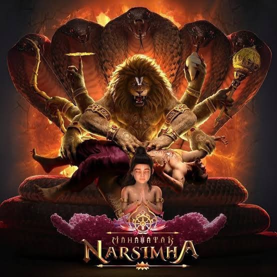 Mahavatar Narsimha (2025) is a groundbreaking animated mythological epic directed by Ashwin Kumar. It has been praised for its stunning visuals, cultural authenticity, and spiritual depth, though some critics note emotional gaps in storytelling. The film grossed ₹300–325 crore worldwide and is the first installment in a planned seven-part Mahavatar Cinematic Universe.
